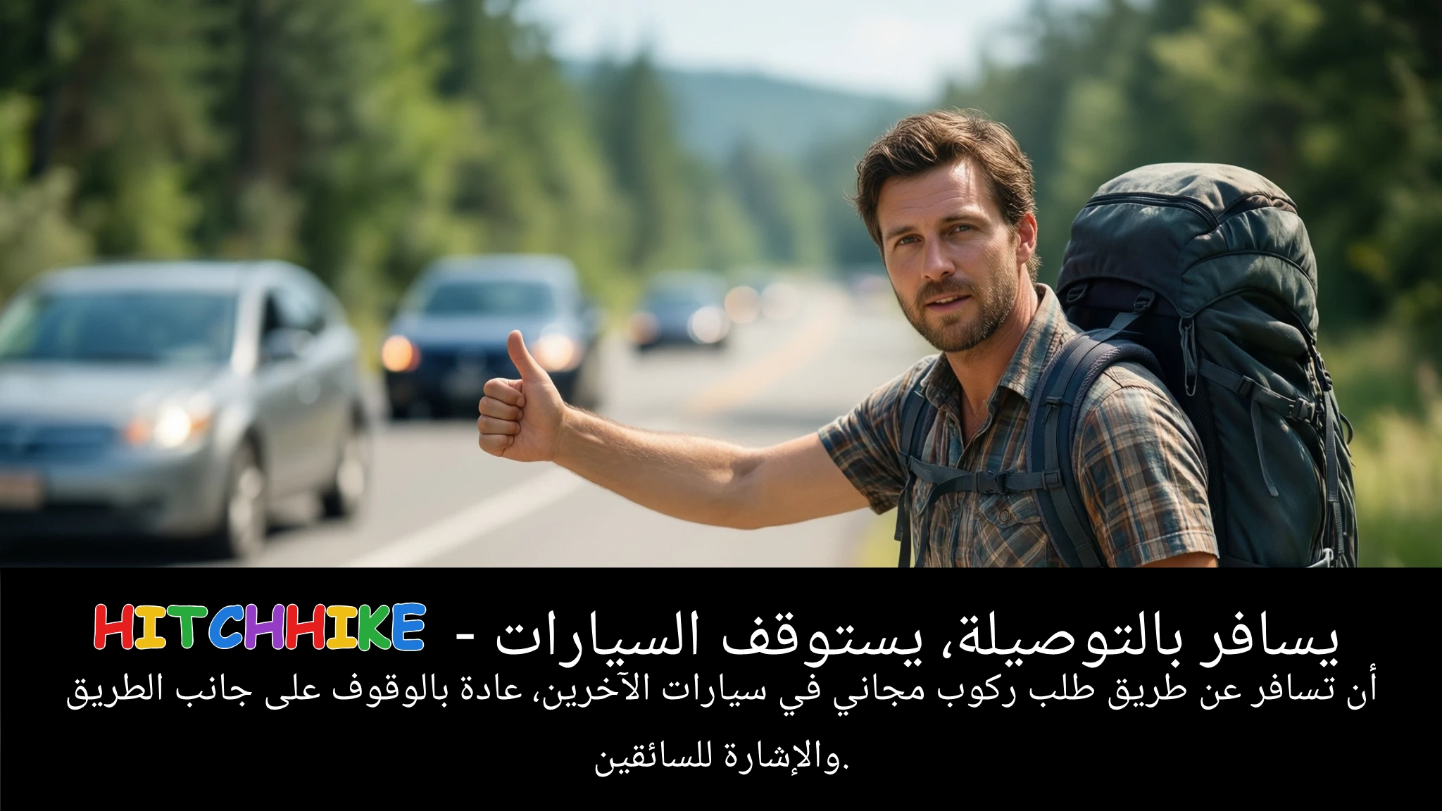 Arabic Illustration for hitchhike